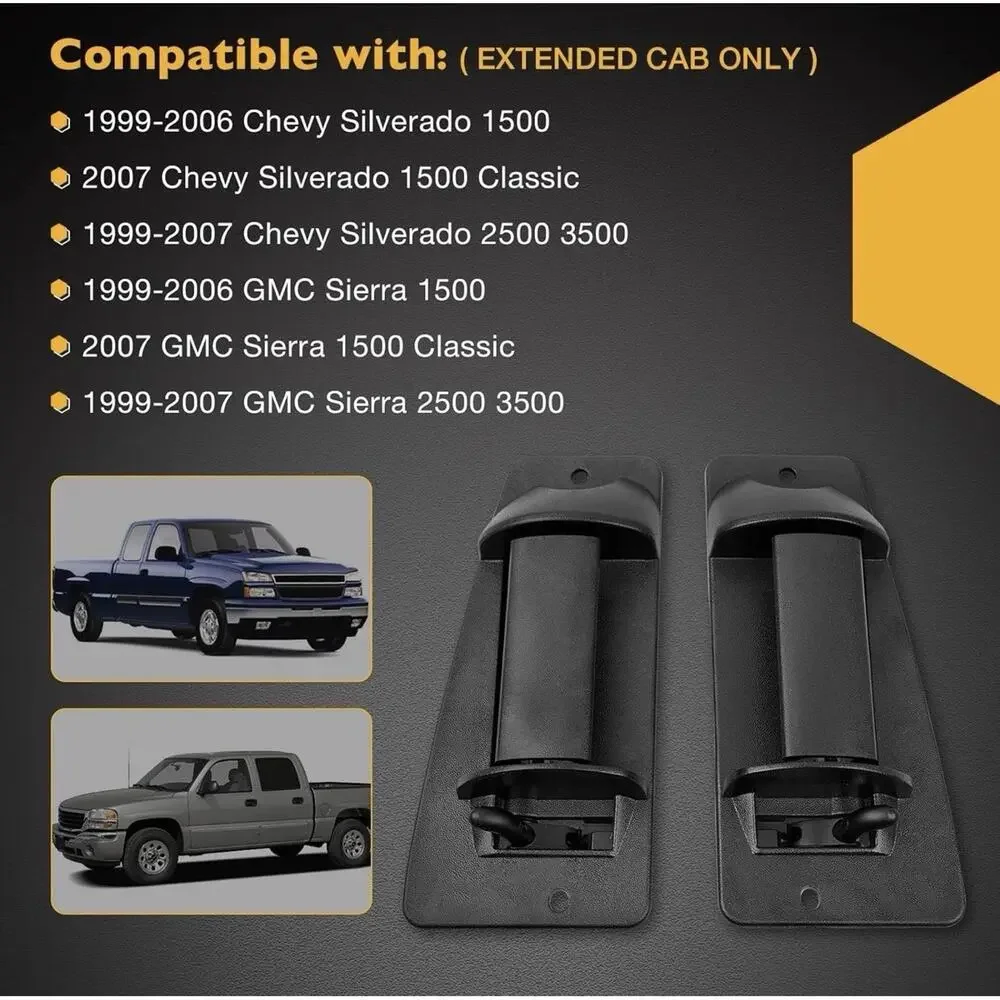 Extended Cab Door‎ Handle Rear Left Driver and Right Passgenger Side , Black